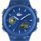 Lacoste LC33 Dual-Display Multifunction Blue Silicone Strap 2011429