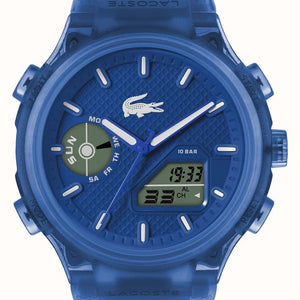 Lacoste LC33 Dual-Display Multifunction Blue Silicone Strap 2011429 - KRISHNA WATCH COMPANY