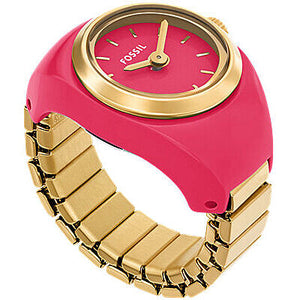 Fossil Watch Ring Two-Hand Gold-Tone Stainless Steel - ES5414 - KRISHNA WATCH COMPANY