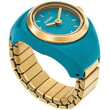 Fossil Watch Ring Two-Hand Gold-Tone Stainless Steel - ES5415