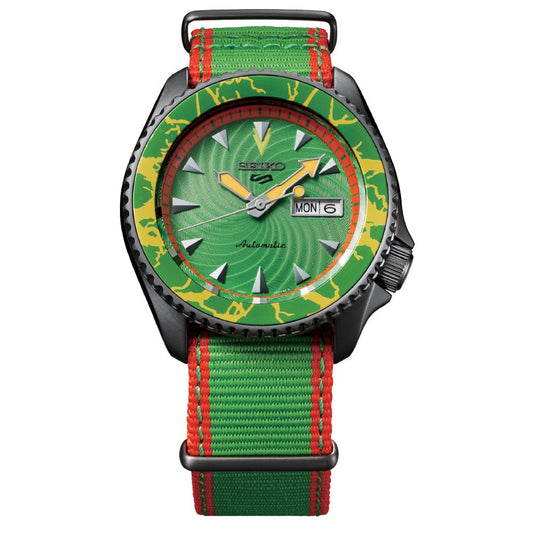 Seiko Leather Analog Green Dial Men Watch SRPF23K1