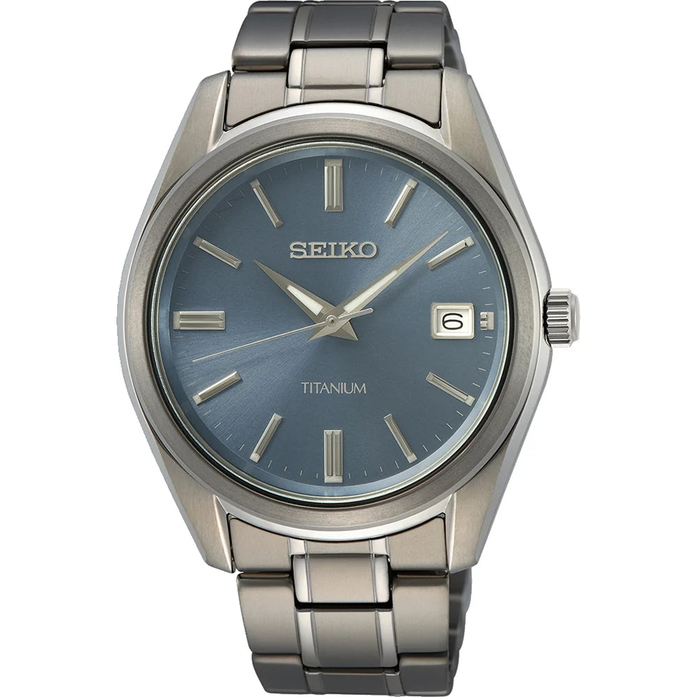Seiko Classic Titanium Men's Quartz Watch - SUR371P1