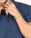 Champagne Dial Golden Metal Strap Watch 7058YM02
