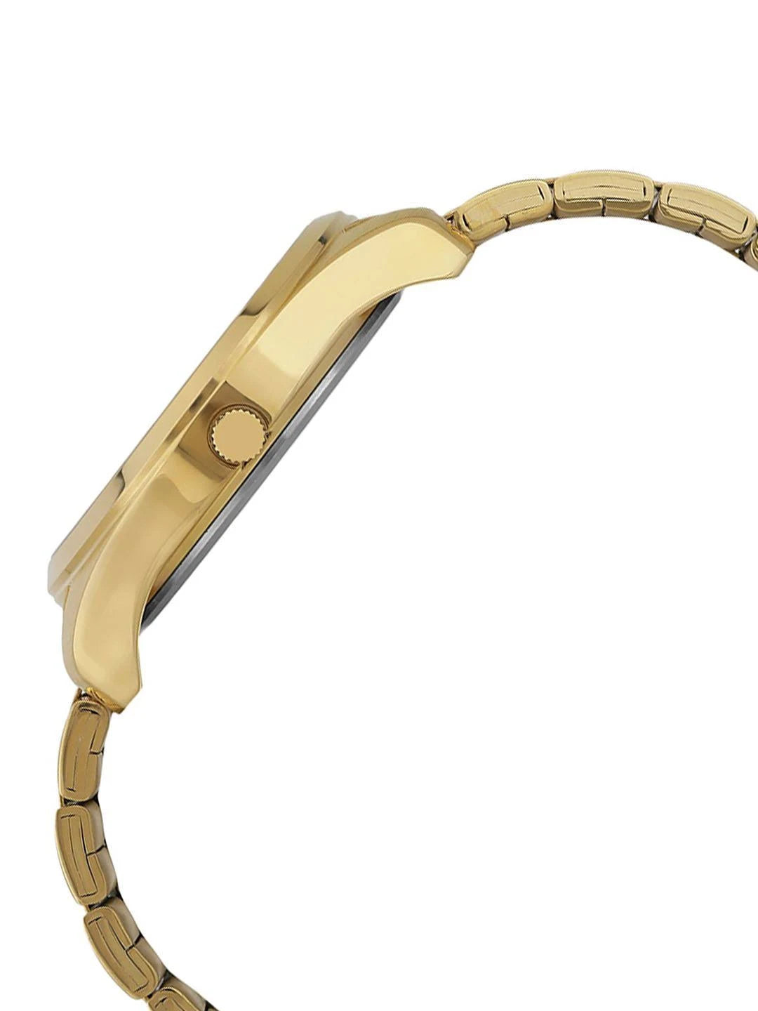 Timex Men Champagne Round Analog Brass Dial Watch- TWTG10403