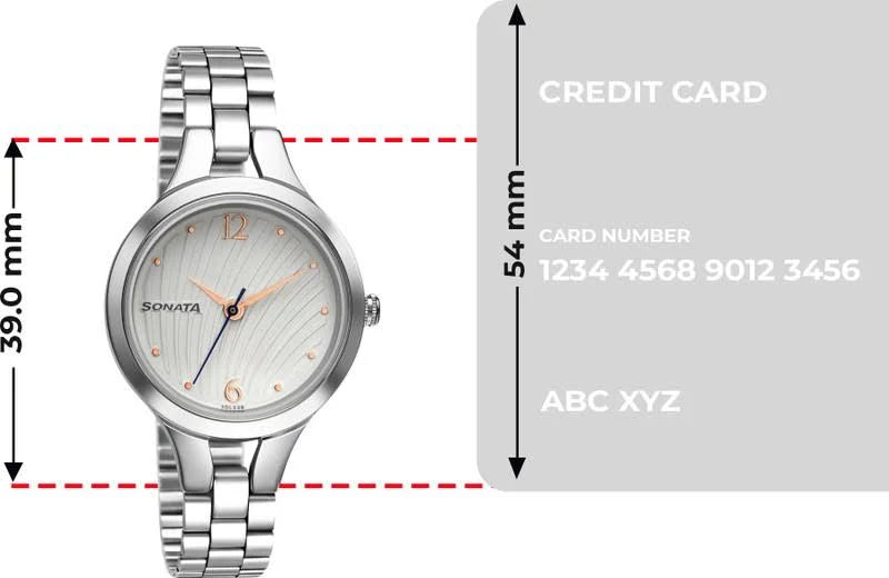 Sonata Workwear White Dial Women Watch 8151sm05