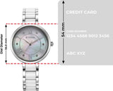 Titan Women Purple ceramics Round Mother of pearl Watches 95217KD01