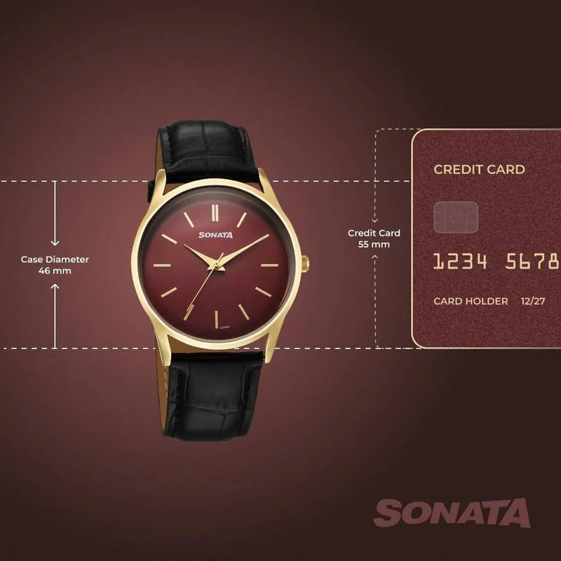 Sonata Eternia Quartz Analog Watch For Men 77140yl02