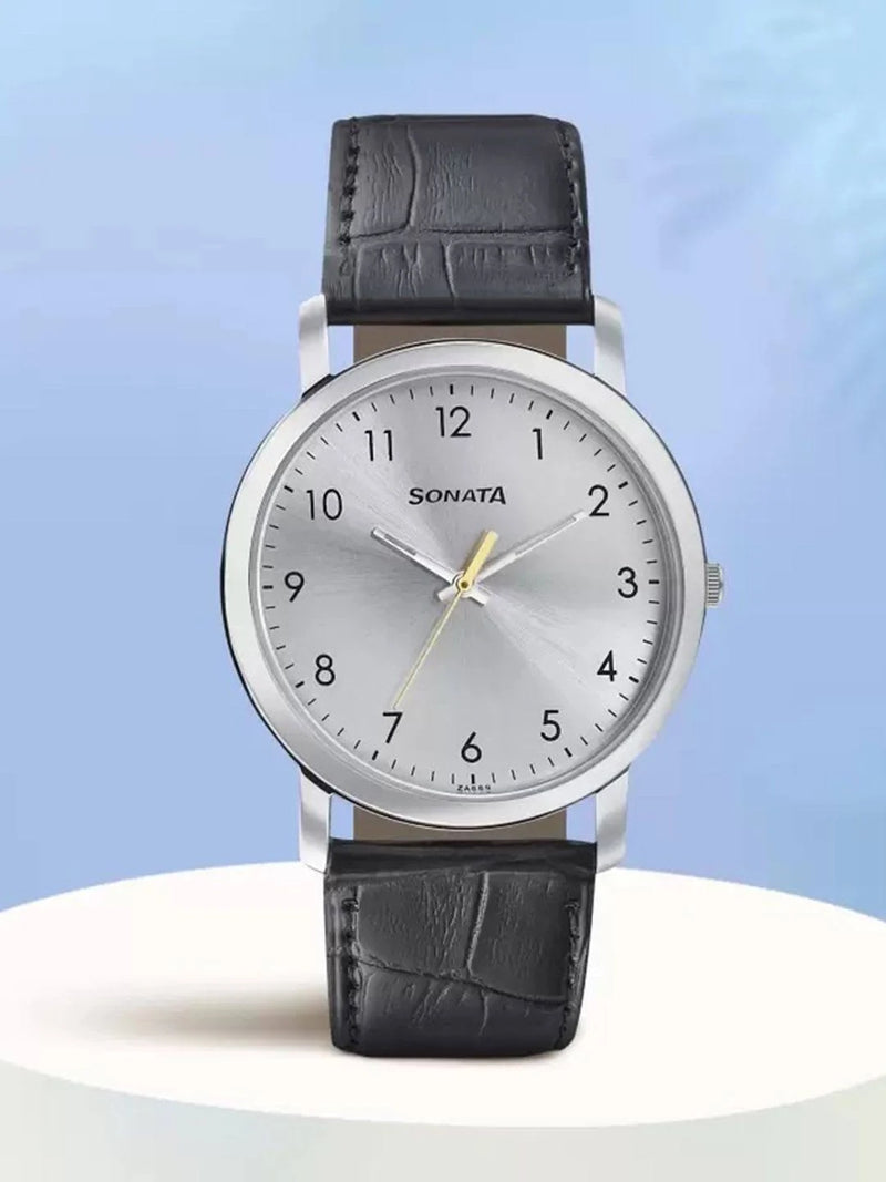 Sonata Quartz Analog Silver Dial Watch for Men nr99701sl02 / 99701sl02 - KRISHNA WATCH COMPANY