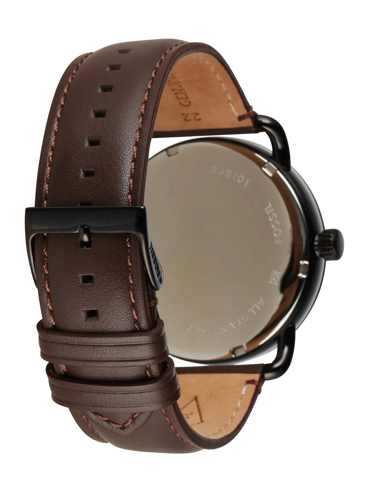 Fossil Copeland 42 mm Three-Hand Brown Leather Watch FS5666