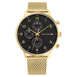 Tommy Hilfiger Leonard Men Round Black Watches 1791989 - KRISHNA WATCH COMPANY
