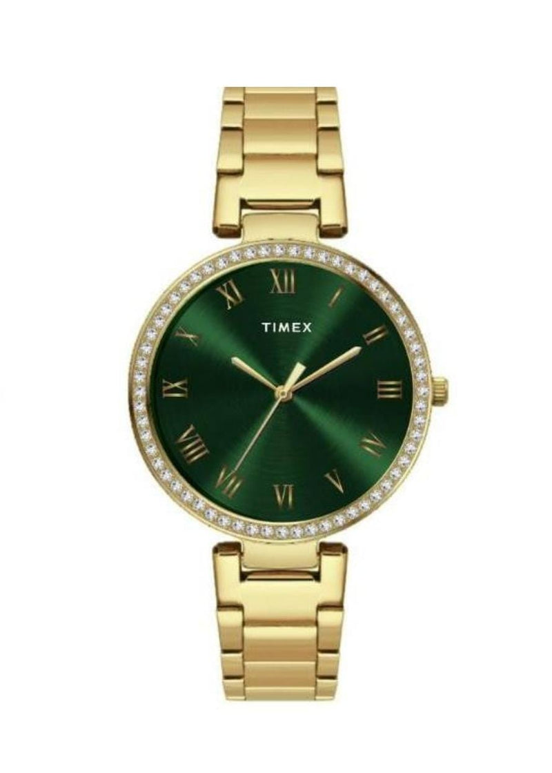 Timex Green Dial with Roman Numbers Women's Astrological Watch - TWEL18716