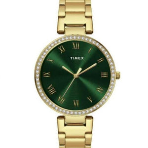 Timex Green Dial with Roman Numbers Women's Astrological Watch - TWEL18716 - KRISHNA WATCH COMPANY