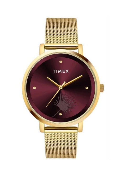 Timex Maroon Dial Women's Watch - TWEL12923