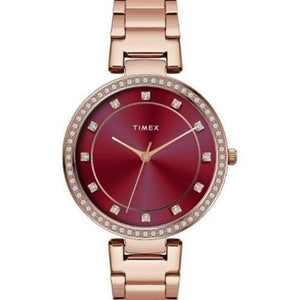 Timex Red Dial Women's Watch - TWEL18724 - KRISHNA WATCH COMPANY