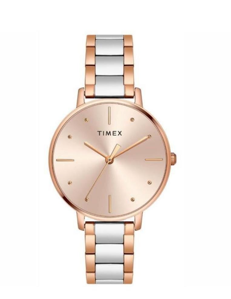 Timex Rose Gold Dial Women's Watch - TWEL15826