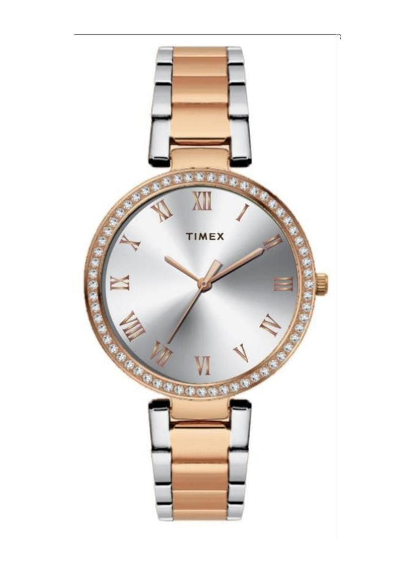 Timex Silver Dial with Roman Numbers Women's Watch - TWEL18717