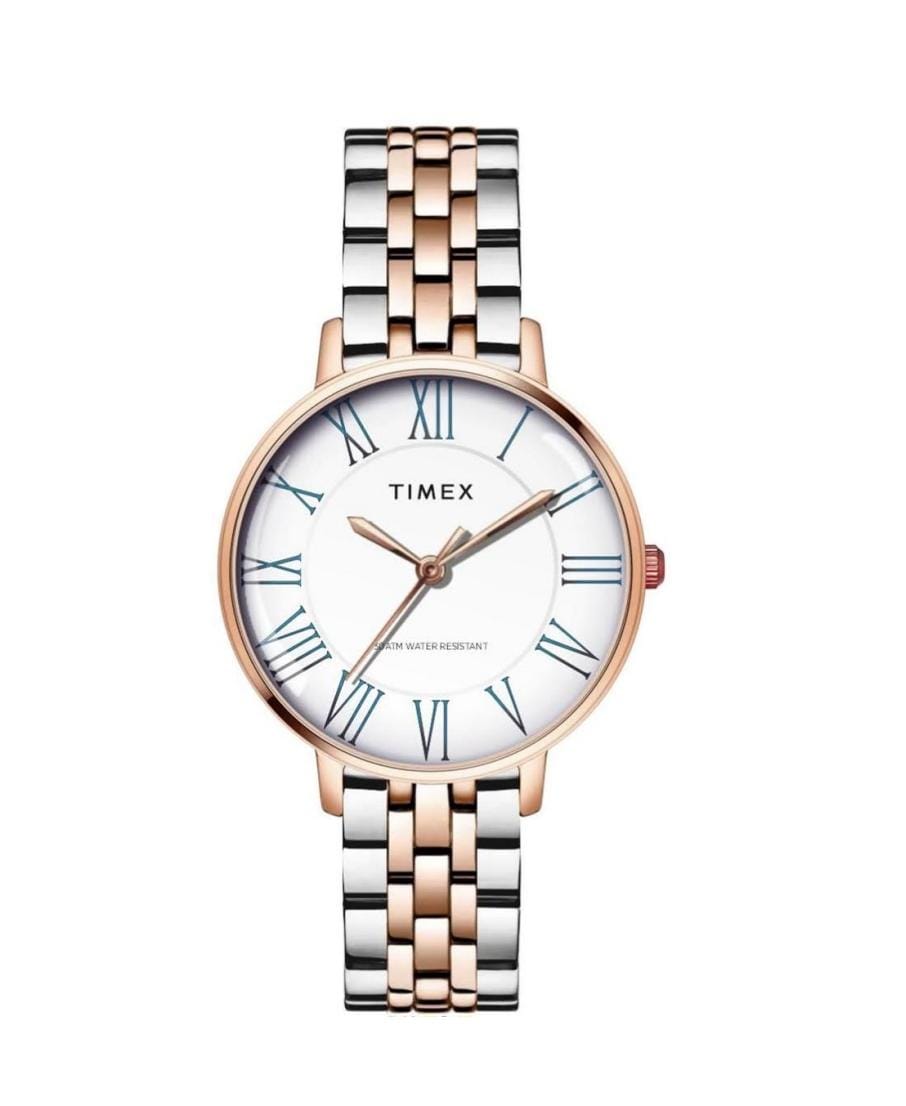 Timex White Dial with Roman Numbers Women's Watch - TWEL19109