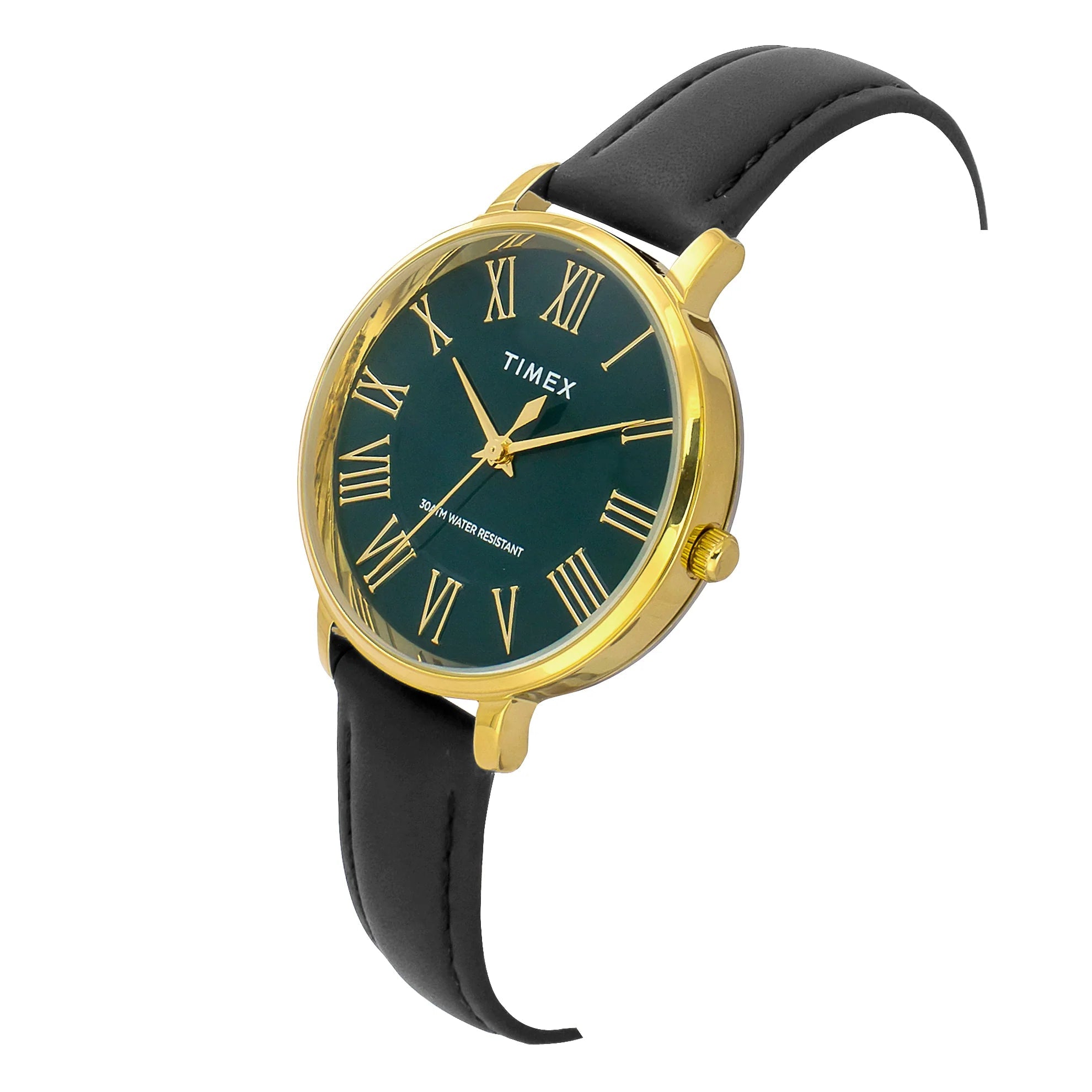 TIMEX Women Green Round Dial Analog Watch - TWEL19104 - KRISHNA WATCH COMPANY