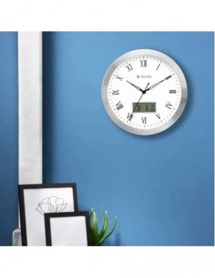Titan Classic White Dial Color Silent Sweep Technology - 30 cm X 30 cm (Medium) W0021MC02 - KRISHNA WATCH COMPANY