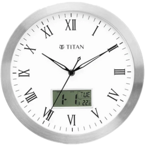 Titan Classic White Dial Color Silent Sweep Technology - 30 cm X 30 cm (Medium) W0021MC02 - KRISHNA WATCH COMPANY