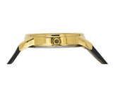 Sleek Golden Dial Leather Strap Watch TM0TG7108 - KRISHNA WATCH COMPANY