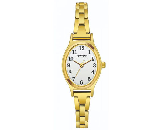 Silver Oval Shaped Numbered Dial Watch With Bracelet TM0TL10202