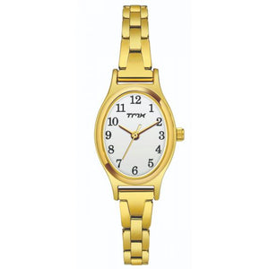 Silver Oval Shaped Numbered Dial Watch With Bracelet TM0TL10202 - KRISHNA WATCH COMPANY