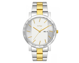 Dual Tone Bracelet Watch With Tillted Hour Markings TM0TG7707T - KRISHNA WATCH COMPANY