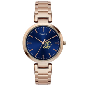 TIMEX FASHION WOMEN'S BLUE DIAL ROUND CASE 3 HANDS FUNCTION WATCH -TW000X229 - KRISHNA WATCH COMPANY