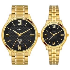 TIMEX ANALOG BLACK DIAL PAIRS WATCH-TW00PR283 - KRISHNA WATCH COMPANY