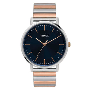 TIMEX MEN'S FASHION BLUE DIAL WATCH WITH DUAL-TONE BRACELET - TW0TG8008 - KRISHNA WATCH COMPANY