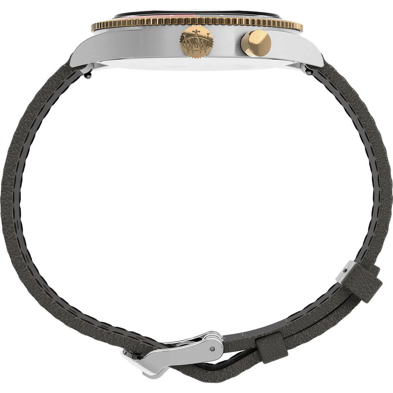 TIMEX Waterbury Traditional GMT 39mm Leather Strap Watch TW2U90500UJ