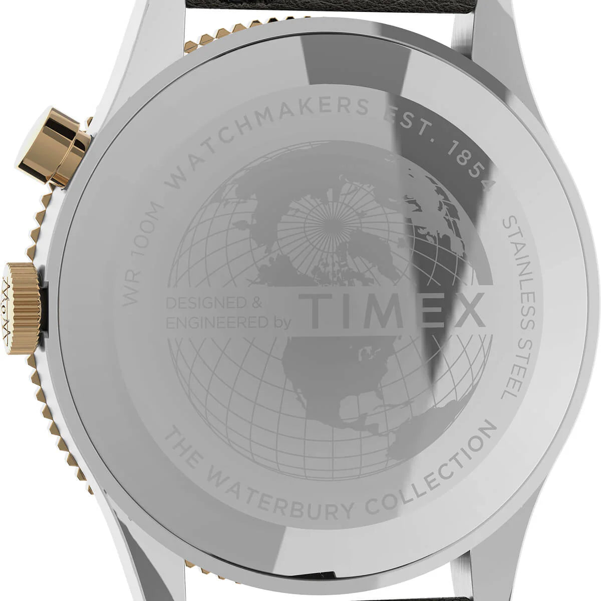 TIMEX Waterbury Traditional GMT 39mm Leather Strap Watch TW2U90500UJ