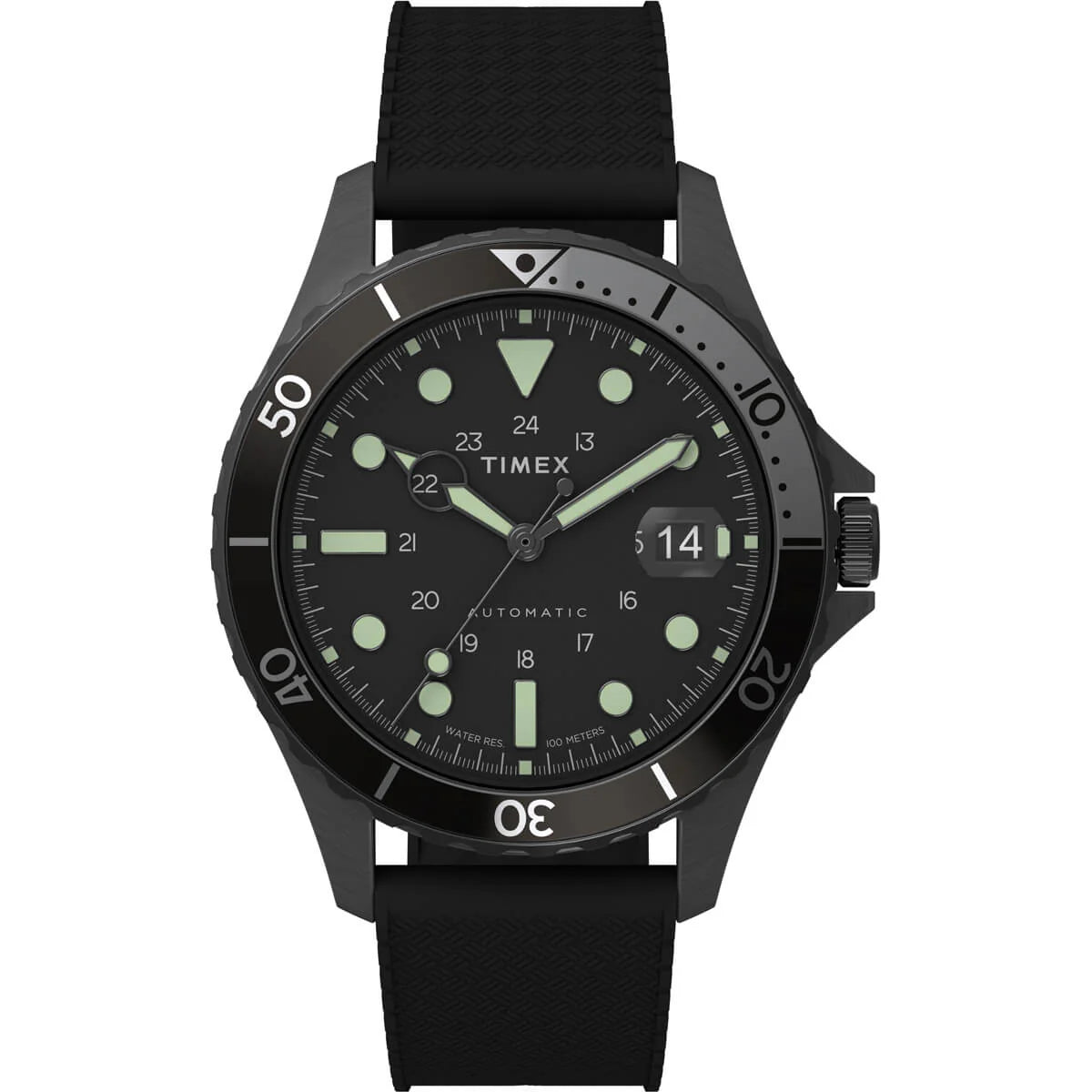 TIMEX Navi XL Automatic 41mm Synthetic Rubber Strap Watch TW2U99900U9