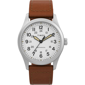 Timex Expedition North Field Post Mechanical 38mm Eco-Friendly Leather Strap Watch TW2V00600X6 - KRISHNA WATCH COMPANY
