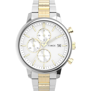 Timex Chicago Chronograph 43mm Stainless Steel Bracelet Watch TW2V01800UJ - KRISHNA WATCH COMPANY
