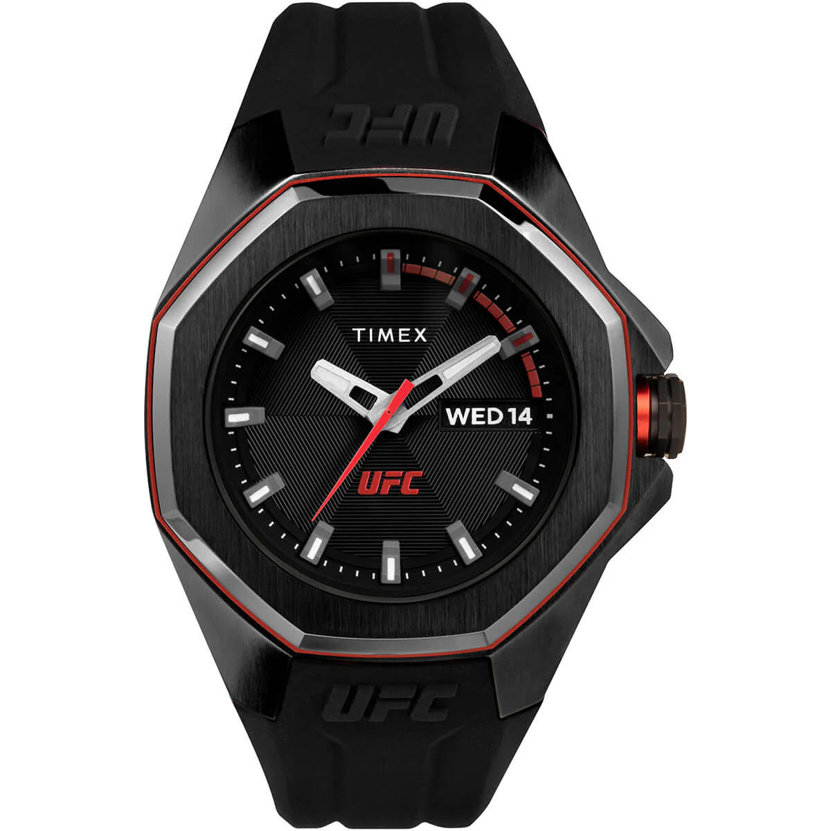 Timex UFC Pro 44mm Silicone Strap Watch TW2V57300X6
