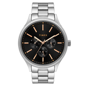 Timex Fashion Men's Black Dial Round Case Multifunction Function Watch - TWEG18408 - KRISHNA WATCH COMPANY