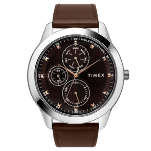 Timex Fashion Men's Brown Dial Round Case Multifunction Function Watch -TWEG18501 - KRISHNA WATCH COMPANY