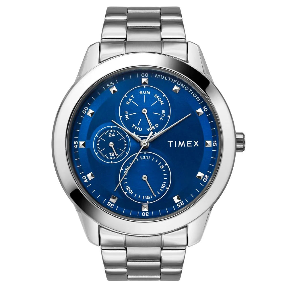 Timex Fashion Men's Blue Dial Round Case Multifunction Function Watch - TWEG18503