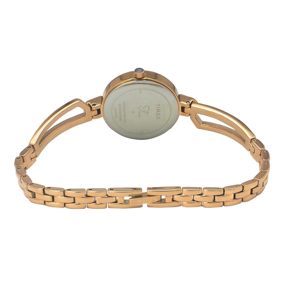 TIMEX FRIA WOMEN'S SILVER DIAL ROUND CASE 3 HANDS FUNCTION WATCH -TWEL15100 strap