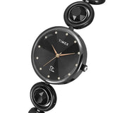 TIMEX FRIA WOMEN'S BLACK DIAL ROUND CASE 3 HANDS FUNCTION WATCH - TWEL16401