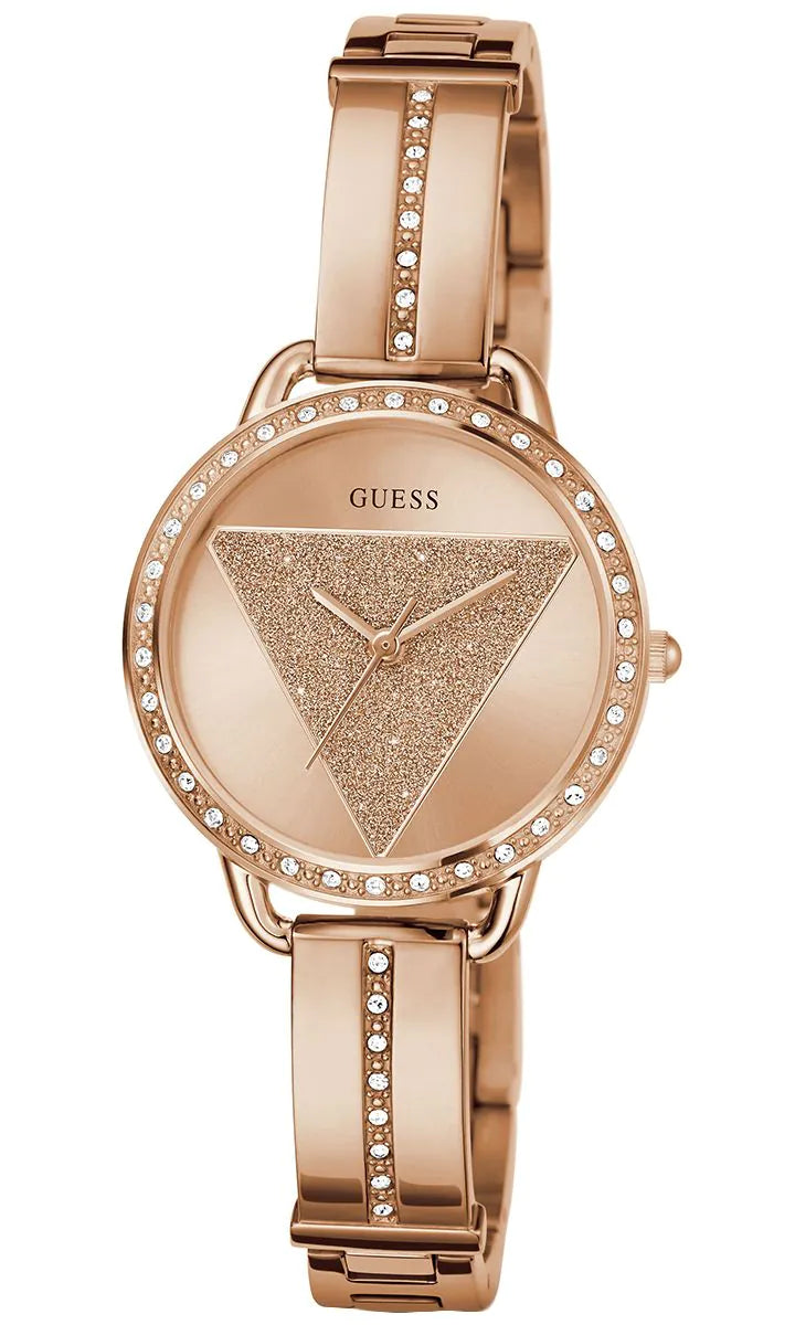 GUESS TRI BELLINI Ladies Rose Gold Tone Analog Watch - GW0914L3