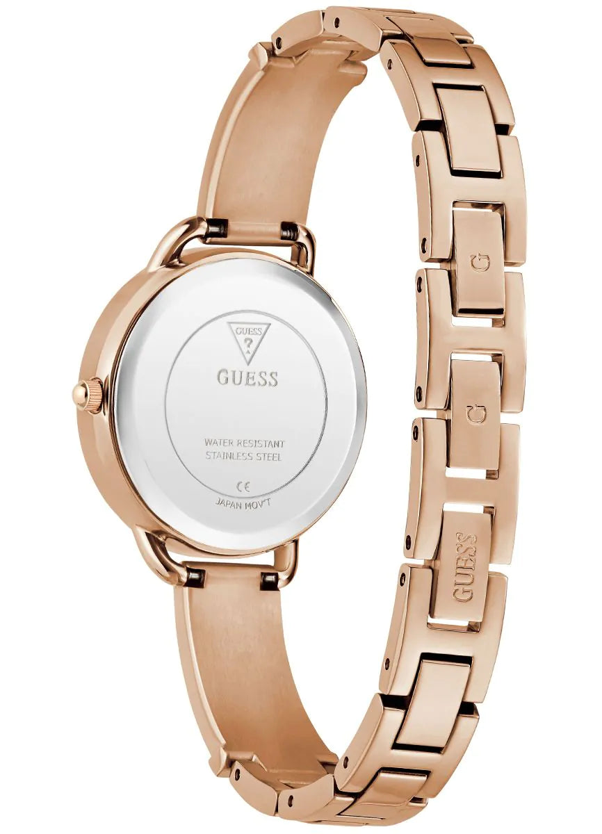 GUESS TRI BELLINI Ladies Rose Gold Tone Analog Watch GW0914L3