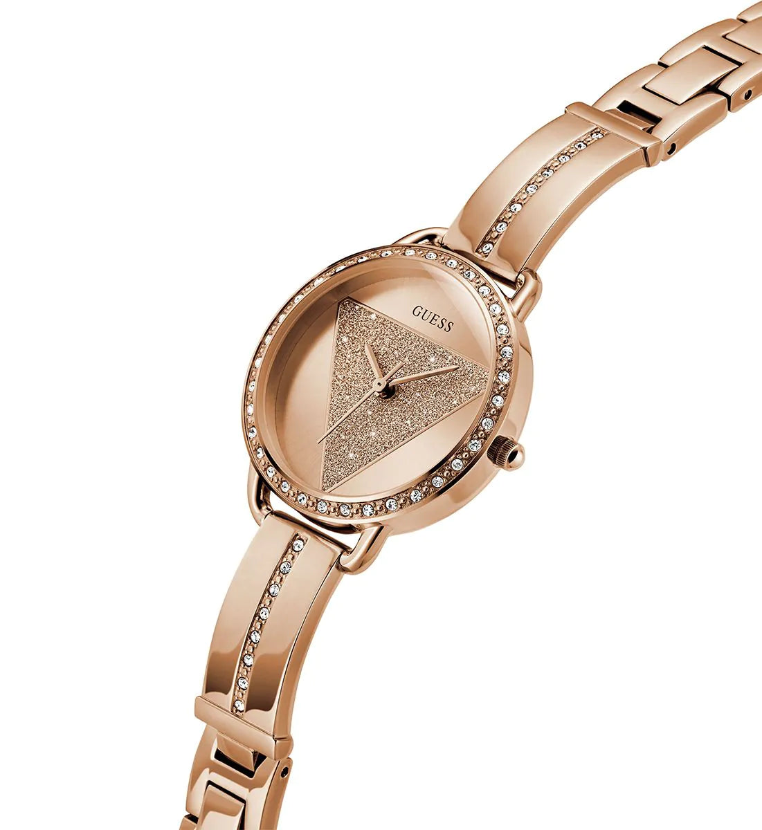 GUESS TRI BELLINI Ladies Rose Gold Tone Analog Watch GW0914L3