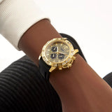 GUESS Mens Black Gold Tone Multi-function Watch GW0909G2 - KRISHNA WATCH COMPANY