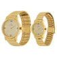 Titan Champagne Dial Golden Metal Strap Watches NP15802490YM02