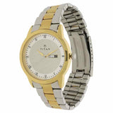 Titan Champagne Dial Two Toned Stainless Steel Strap Watch NP1584BM02