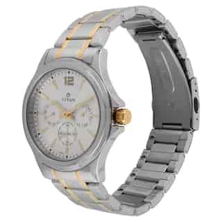 Titan Workwear Watch with Silver Dial & Stainless Steel Strap NP1698BM01 (DG829)