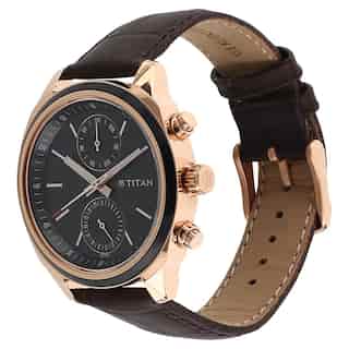 Titan Workwear Watch with Blue Dial & Leather Strap NQ1733KL03 (DG833)